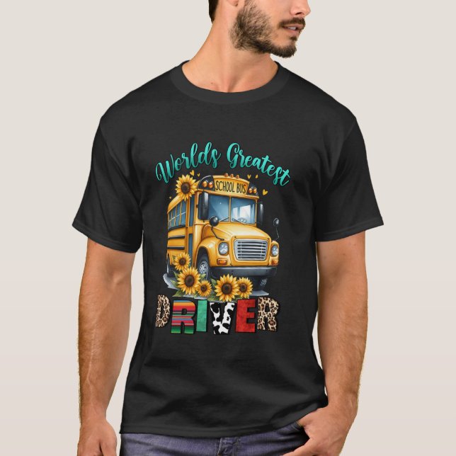 T-shirt Bus scolaire conducteur (Devant)