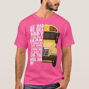 T-shirt Bus scolaire Jaune conducteur Drôle Cadeau Courte