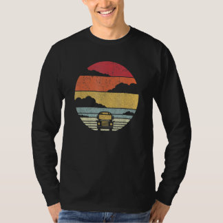 T-shirt Bus scolaire Vintage Sunset Bus scolaire
