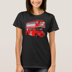 T-shirt Bus vintage Red Double Decker British Tour