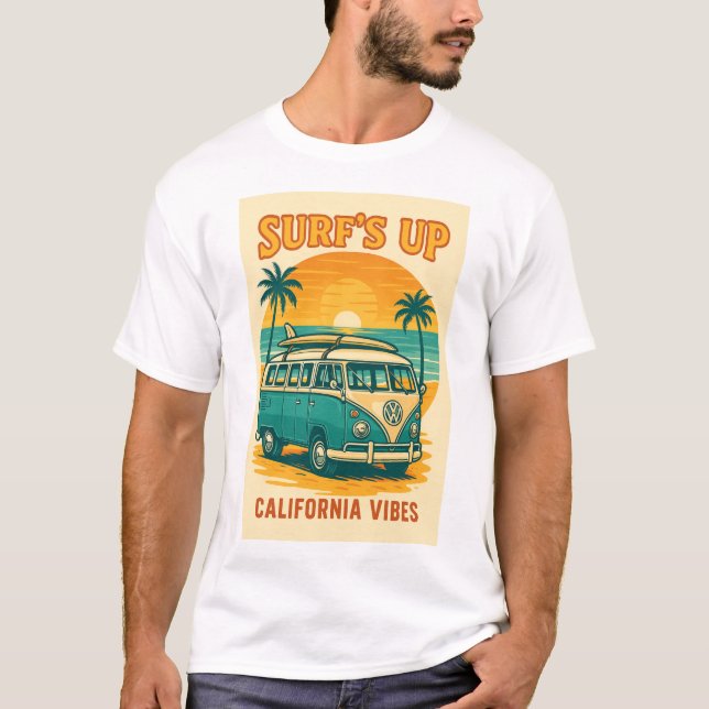T-shirt Bus VW Retro California (Devant)
