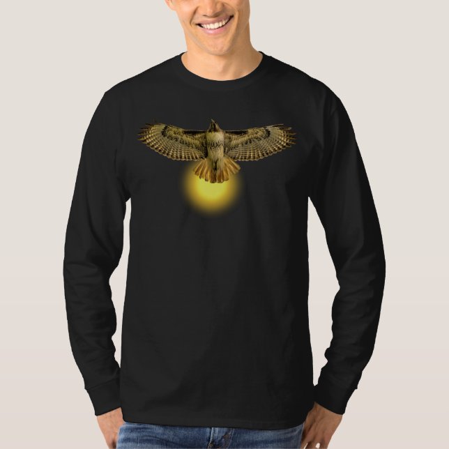 T-shirt Buse à queue rousse volant dans le soleil (Devant)