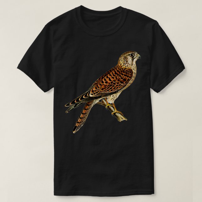 T-shirt Buse commune Kestrel Faucon Raptor Oiseau d'oiseau (Design devant)