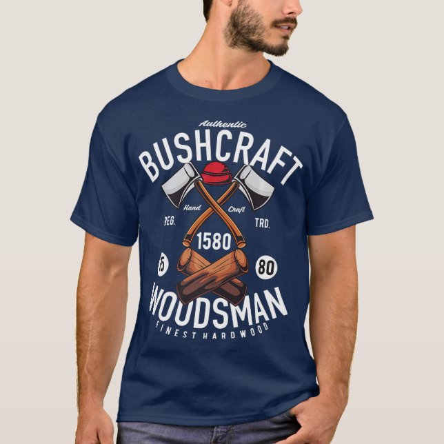 T-shirt Bushcraft Ax Wilderness Survie en plein air Randon (Devant)