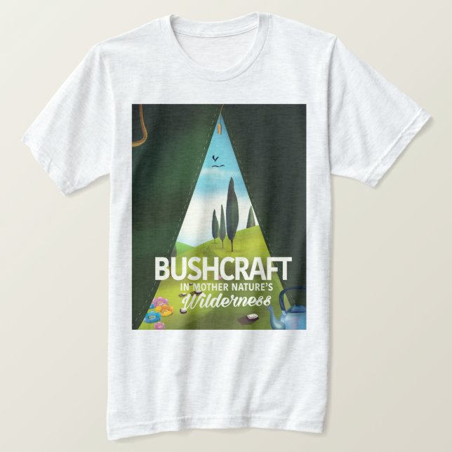 T-shirt Bushcraft 'Visitez la nature mère' désert (Design devant)