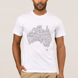 T-shirt Bushfire Special Edition Aussie Slang Map