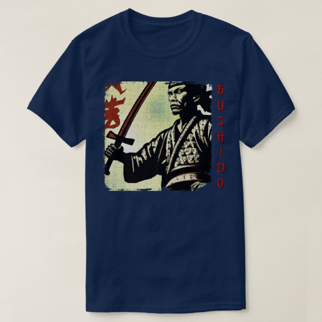 T-shirt Bushido Code Japanese Samurai Warrior Martial Arts (Design devant)