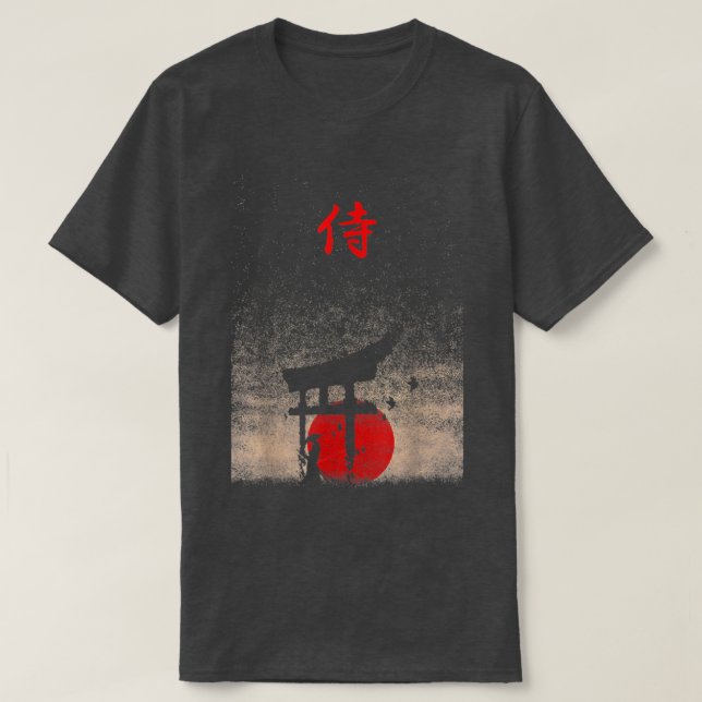 T-shirt Bushido Code Samurai Japanese Warrior Kanji  (Design devant)