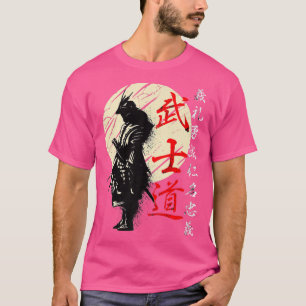 T-shirt Bushido Code Samurai Japonais guerrier Kanji Premi