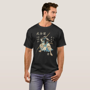 T-shirt Bushido Samurai huit vertus japonais