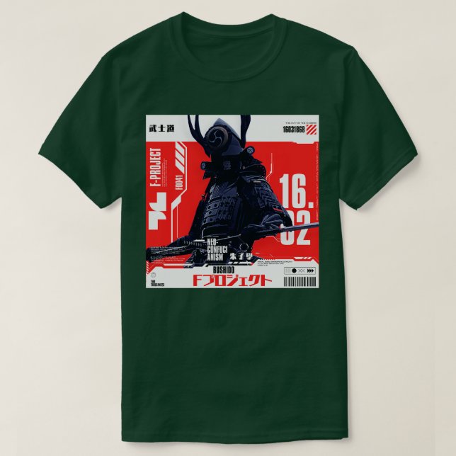 T-SHIRT BUSHIDO SPIRIT 2023 MODERNE SAMURAI WARRIOR (Design devant)