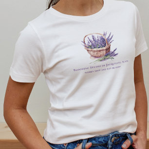 T-shirt Business Watercolor Flower Shop Lavender Personali