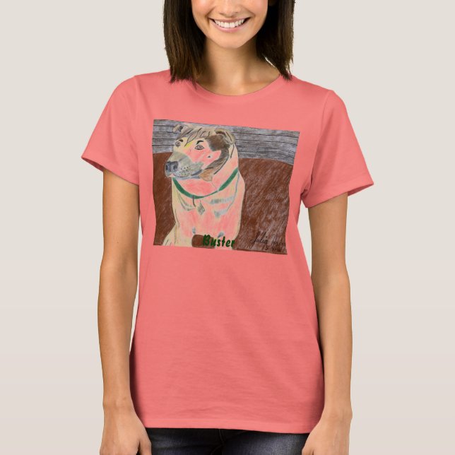 T-shirt Buster On The Deck par Julia Hanna (Devant)