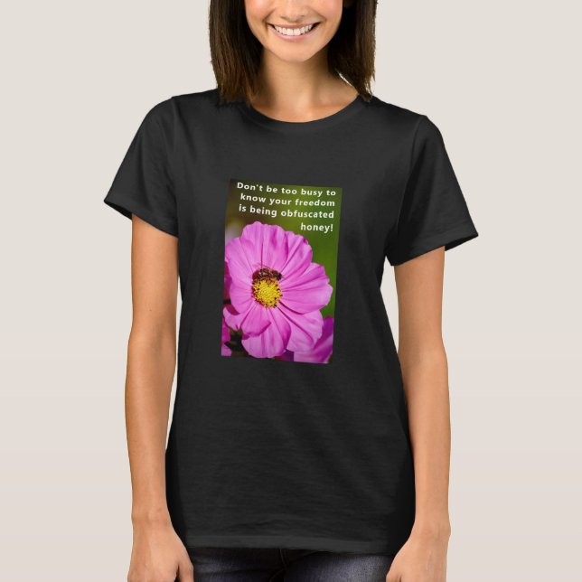 T-shirt Busy Bee (sombre) (Devant)
