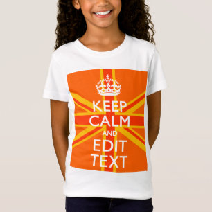T-Shirt Butin britannique orange de drapeau d'Union Jack