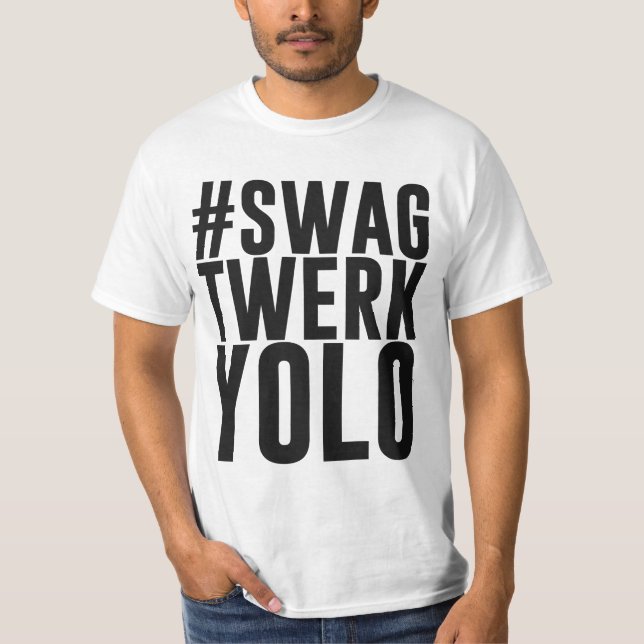 T-shirt Butin Twerk Yolo de Hashtag (Devant)