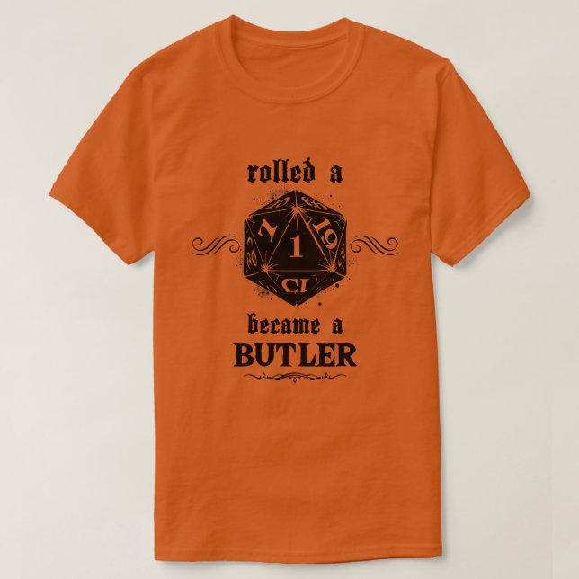 T-shirt Butler de défilement malchanceux (Design devant)