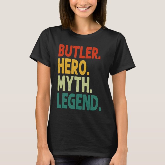 T-shirt Butler Hero Myth Legend Vintage  Butler (Devant)