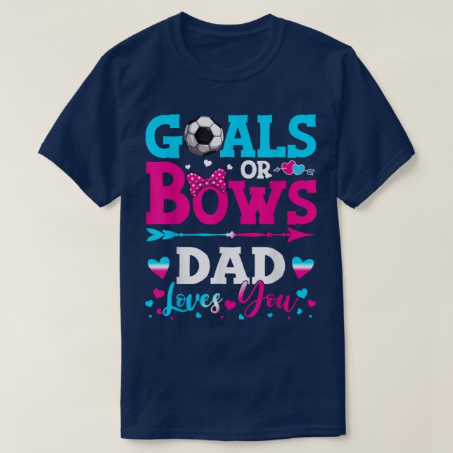 T-shirt Buts Ou Bows Drôle Papa Vous Aime Genre Révéler Ba (Design devant)