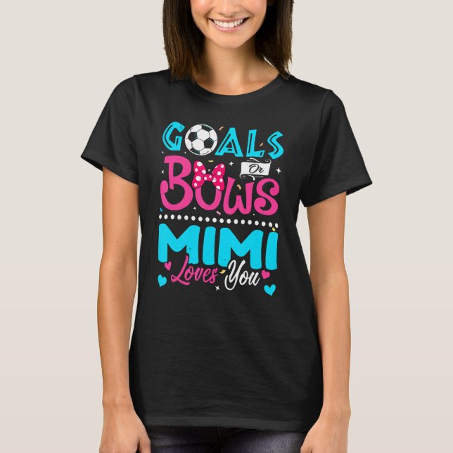 T-shirt Buts Ou Bows Mimi Vous Aime Sexe Révéler Bébé (Devant)