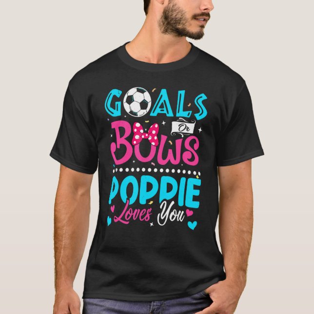 T-shirt Buts Ou Bows Poppie Vous Aime Genre Révéler Bébé (Devant)