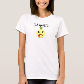 T-shirt butstilloksmily copie de visage, ENDOMMAGÉE