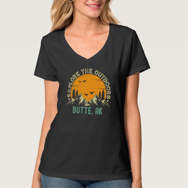 T-shirt Butte Alaska  Explorer le plein air (Devant)