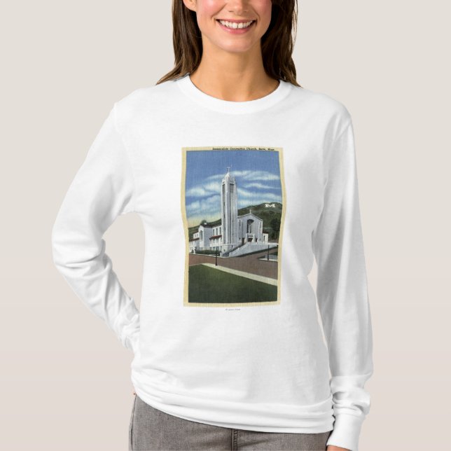 T-shirt Butte, Montana - église de conception impeccable (Devant)