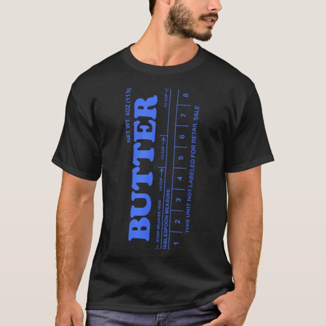 T-shirt Butter Stick - Blue Funny  (Devant)
