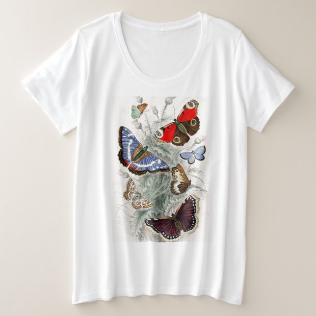 T-shirt BUTTERFLIES PLUS COTON DE TAILLE (Design devant)