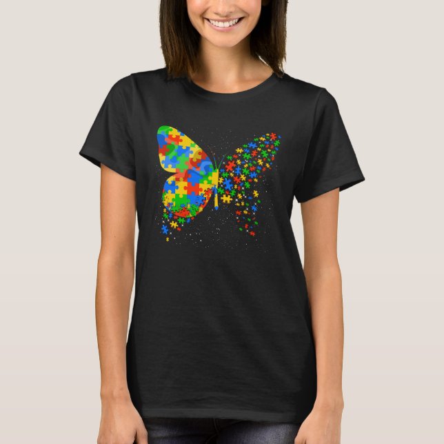 T-shirt Butterfly Autism Awareness Men Women Kids Autism A (Devant)