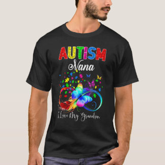 T-shirt Butterfly Autism Nana I Love My Grandson Support A