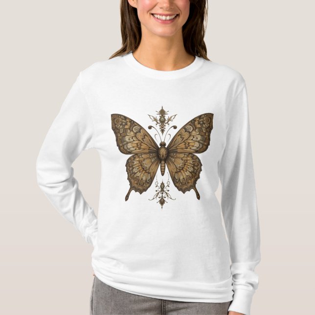 T-shirt "Butterfly Bloom : Boho Chic Transformation Tee" (Devant)