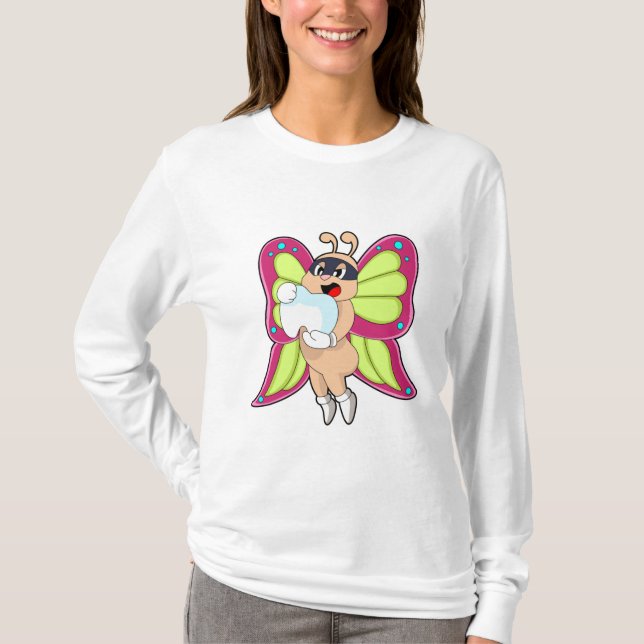 T-shirt Butterfly Dentist Teeth (Devant)