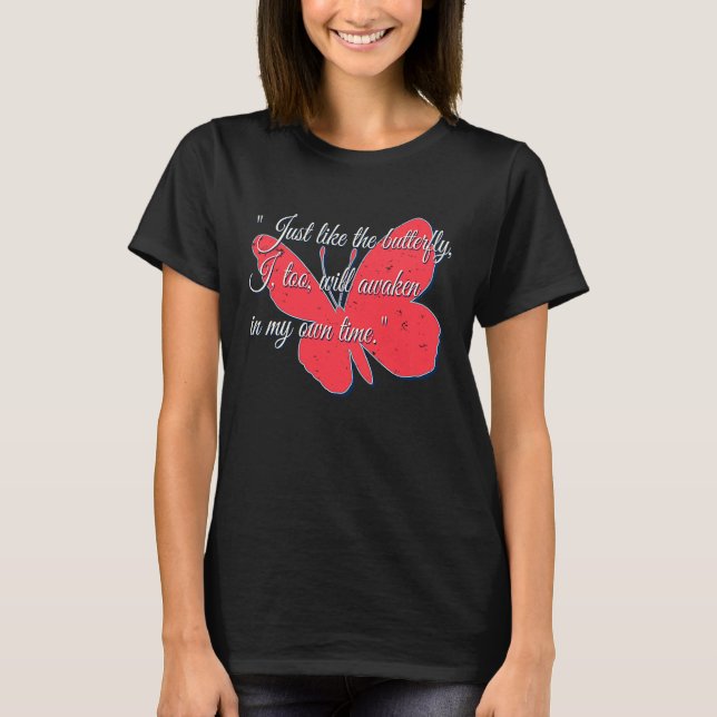 T-shirt Butterfly  for women kids with positive message (Devant)