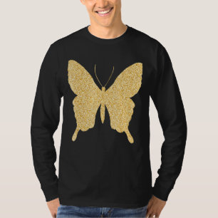 T-shirt Butterfly Gold Parties scintillant Bling papillon