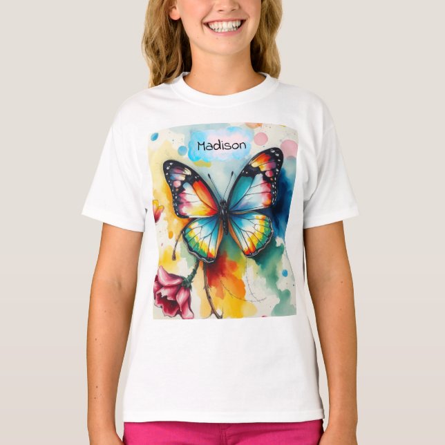 T-shirt Butterfly Ink Customizable  (Devant)
