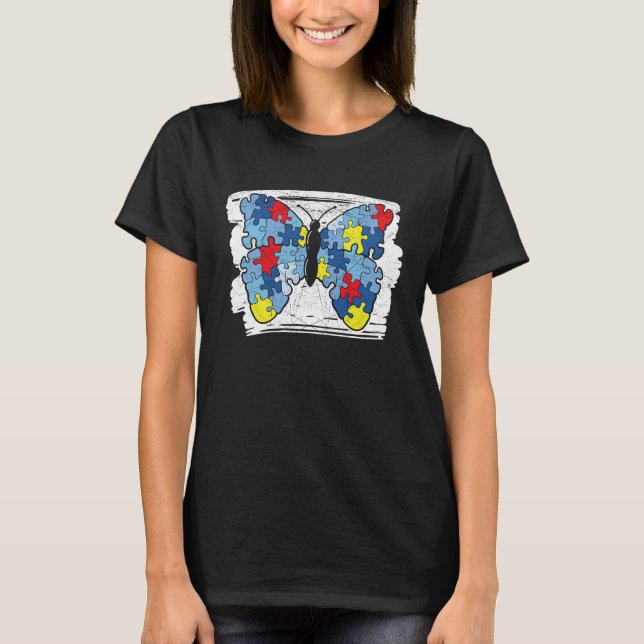 T-shirt Butterfly Insect Entomology Entomologist Autism Aw (Devant)
