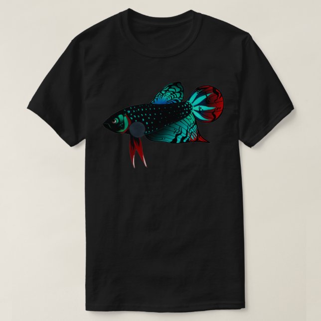 T-shirt Butterfly koi betta saimeslutte contre le poisson (Design devant)