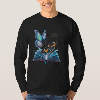 T-shirt Butterfly Lover Bookworm Livre Fairytale Magic Des