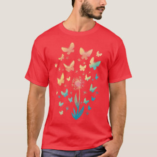 T-shirt Butterfly Lover Monarch Butterfly Art Pattern Inse