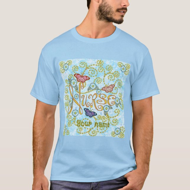 T-shirt Butterfly Nurse (Devant)