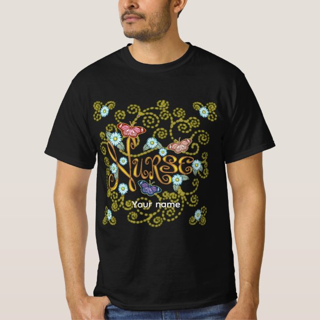 T-shirt Butterfly Nurse (Devant)