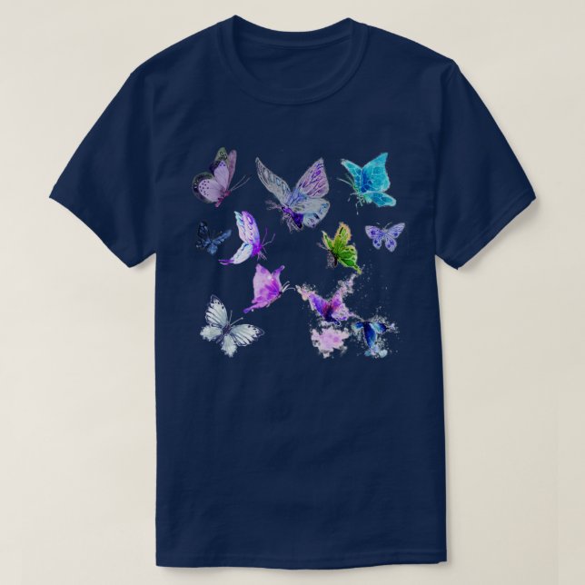 T-shirt Butterfly pattern  (Design devant)