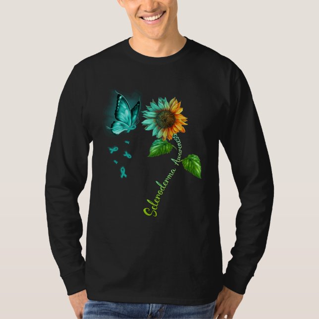 T-shirt Butterfly Sunflower Scleroderma Awareness (Devant)