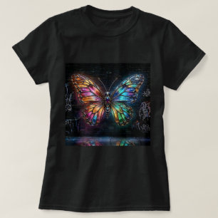 T-shirt Butterfly Tees Co. Chemise Papillon Néon 0047796