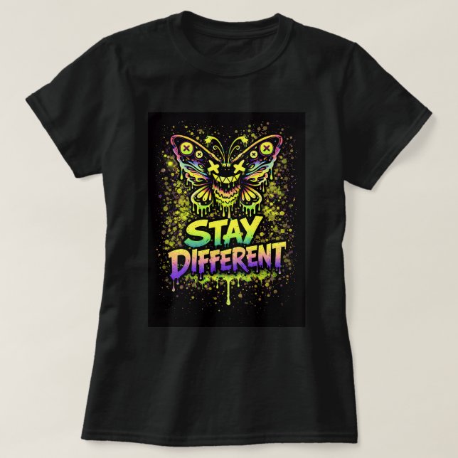 T-shirt Butterfly Tees Co. Reste Différent 0047753 (Design devant)
