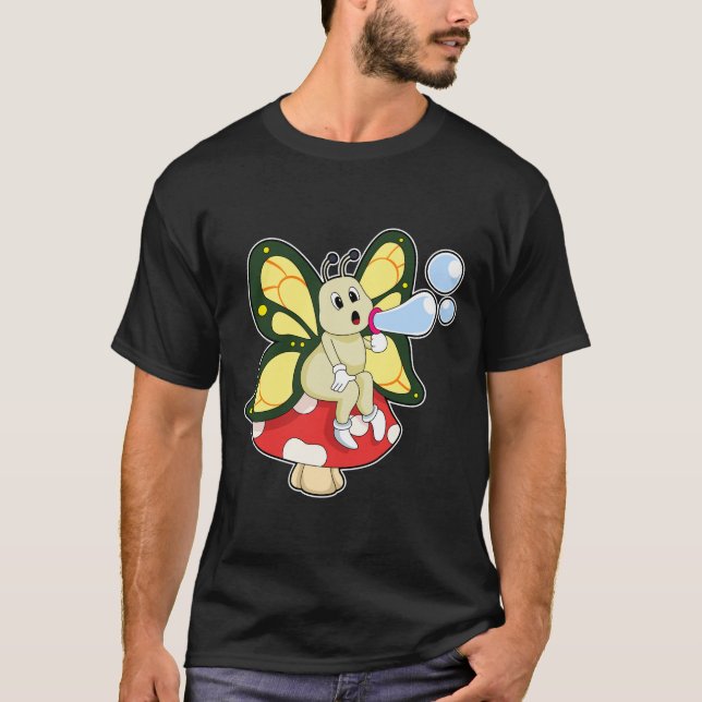 T-shirt Butterfly with Soap bubbles (Devant)