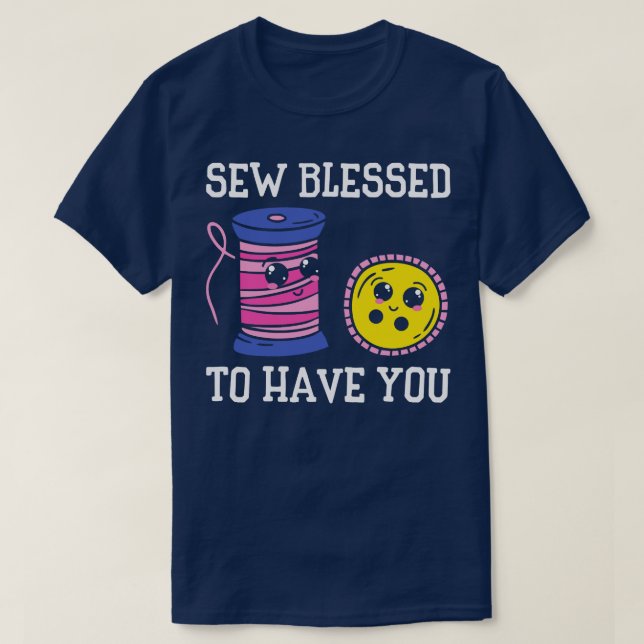 T-shirt Button Thread Sibling Buts Big Brother Soeur Pun (Design devant)