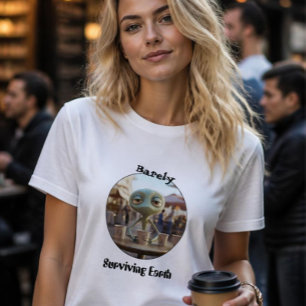 T-shirt Buveur de café extraterrestre survivant de la Terr